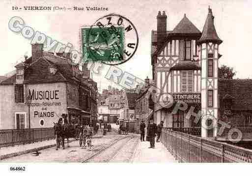 Ville de VIERZON, carte postale ancienne