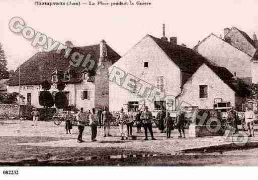 Ville de CHAMPVANS, carte postale ancienne