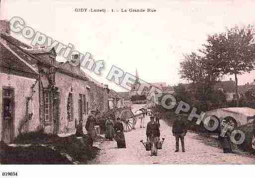 Ville de GIDY, carte postale ancienne