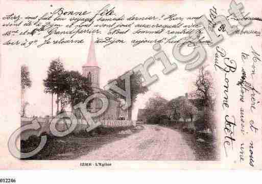 Ville de IZIER, carte postale ancienne