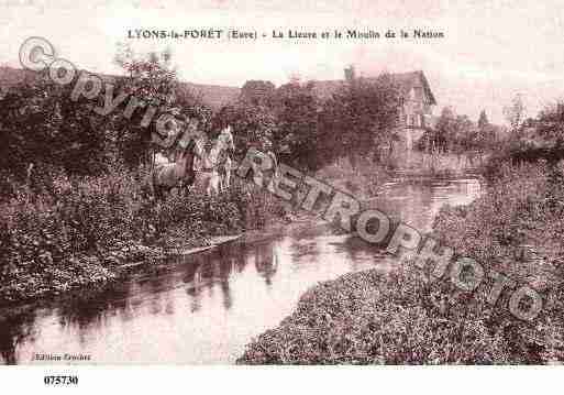 Ville de LYONSLAFORET, carte postale ancienne