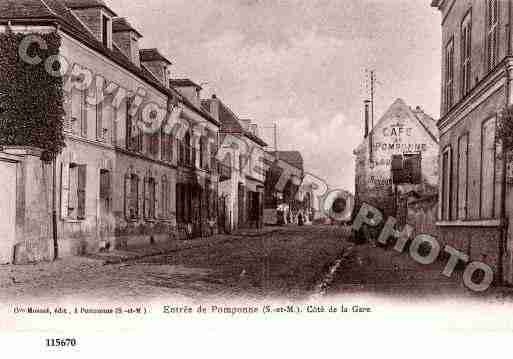 Ville de POMPONNE, carte postale ancienne