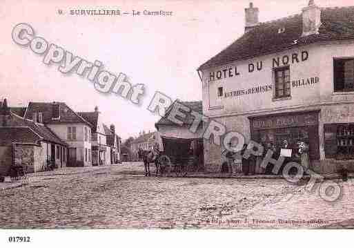 Ville de SURVILLIERS, carte postale ancienne