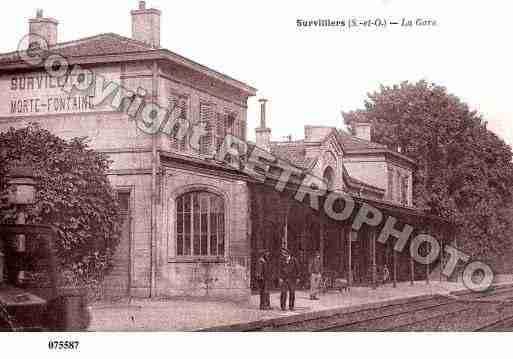 Ville de SURVILLIERS, carte postale ancienne