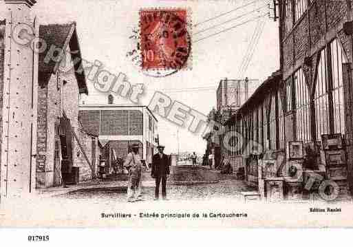 Ville de SURVILLIERS, carte postale ancienne