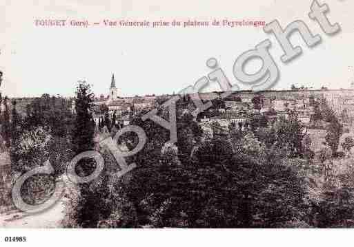 Ville de TOUGET, carte postale ancienne