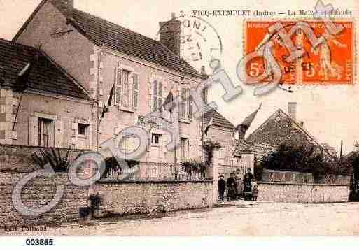 Ville de VICQEXEMPLET, carte postale ancienne