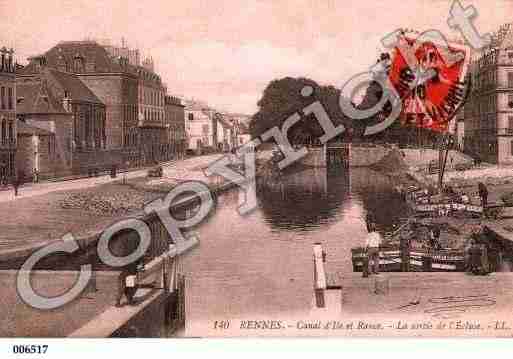 Ville de RENNES, carte postale ancienne