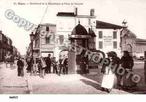 Ville de AGEN, carte postale ancienne