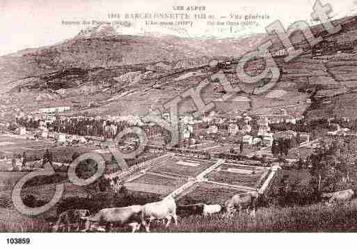 Ville de BARCELONNETTE, carte postale ancienne