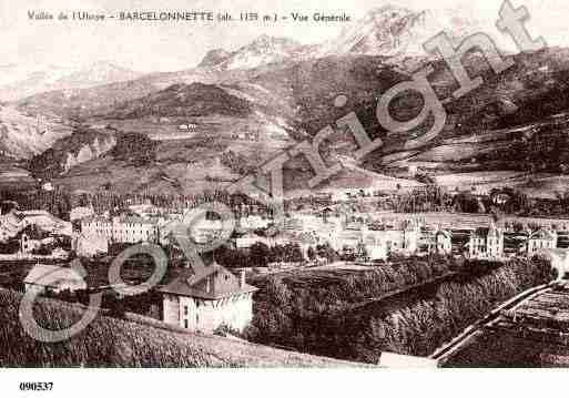 Ville de BARCELONNETTE, carte postale ancienne