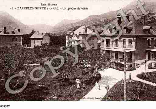 Ville de BARCELONNETTE, carte postale ancienne