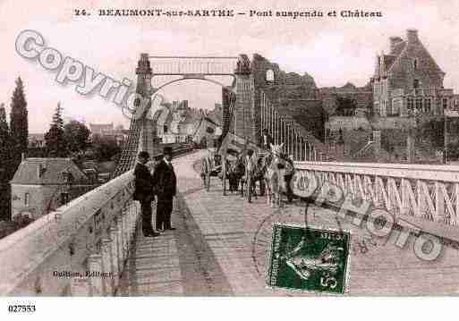 Ville de BEAUMONTSURSARTHE, carte postale ancienne