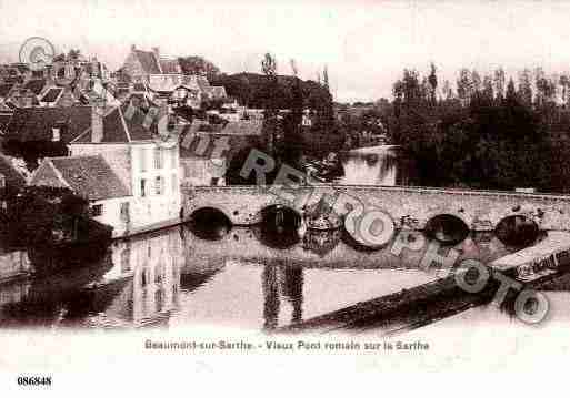 Ville de BEAUMONTSURSARTHE, carte postale ancienne