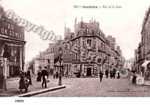 Ville de FOUGERES, carte postale ancienne