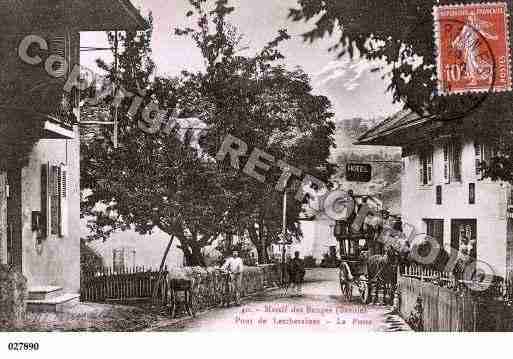 Ville de LESCHERAINES, carte postale ancienne