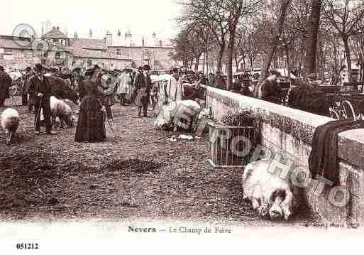 Ville de NEVERS, carte postale ancienne