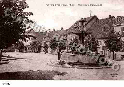 Ville de SARREUNION, carte postale ancienne