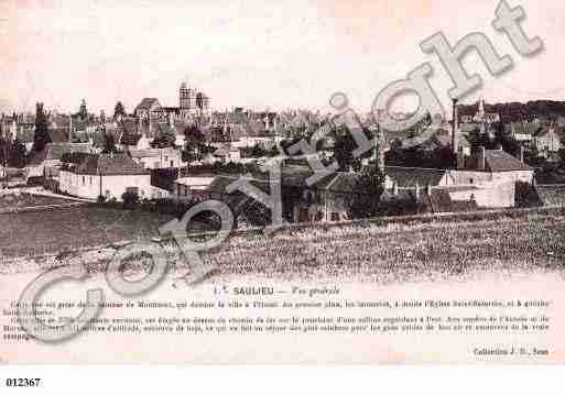 Ville de SAULIEU, carte postale ancienne