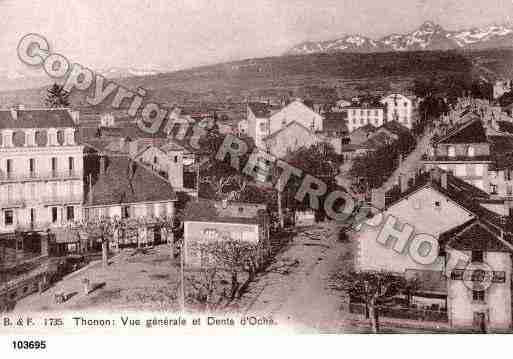 Ville de THONONLESBAINS, carte postale ancienne