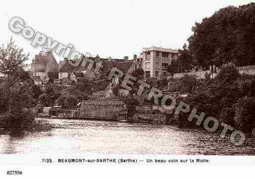 Ville de BEAUMONTSURSARTHE, carte postale ancienne