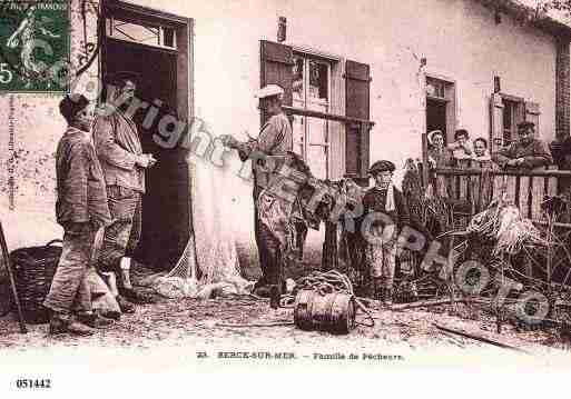 Ville de BERCK, carte postale ancienne