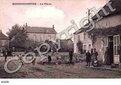 Ville de BONNENCONTRE, carte postale ancienne