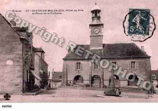 Ville de CHATELUSMALVALEIX, carte postale ancienne