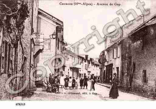 Ville de CHORGES, carte postale ancienne