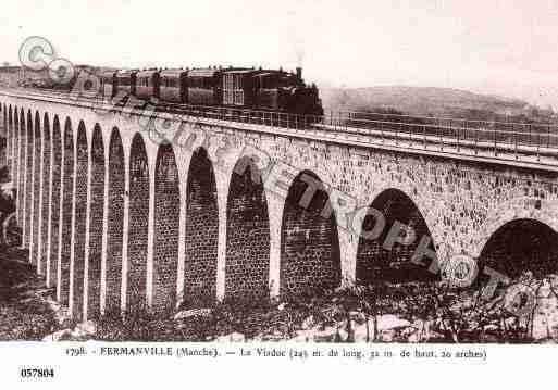 Ville de FERMANVILLE, carte postale ancienne