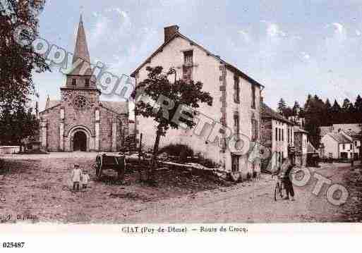 Ville de GIAT, carte postale ancienne