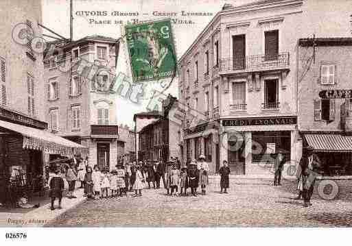 Ville de GIVORS, carte postale ancienne