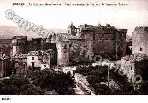 Ville de GORDES, carte postale ancienne