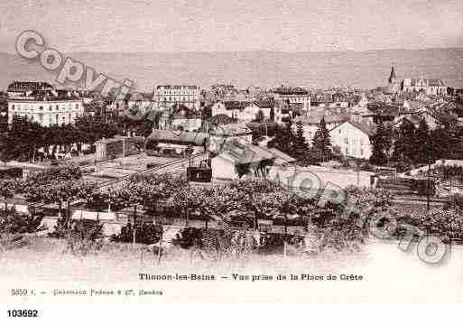 Ville de THONONLESBAINS, carte postale ancienne