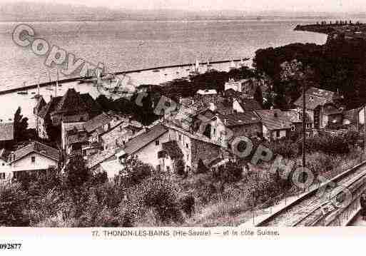 Ville de THONONLESBAINS, carte postale ancienne