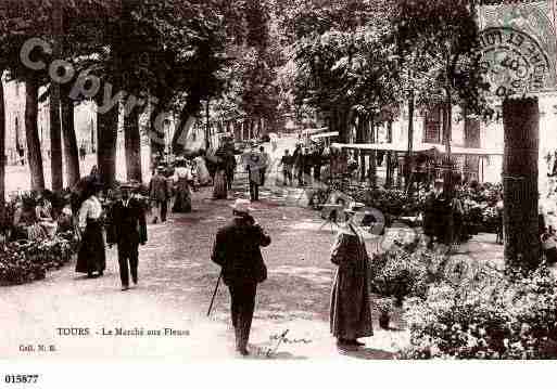 Ville de TOURS, carte postale ancienne