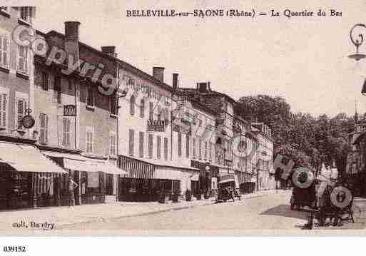 Ville de BELLEVILLE, carte postale ancienne