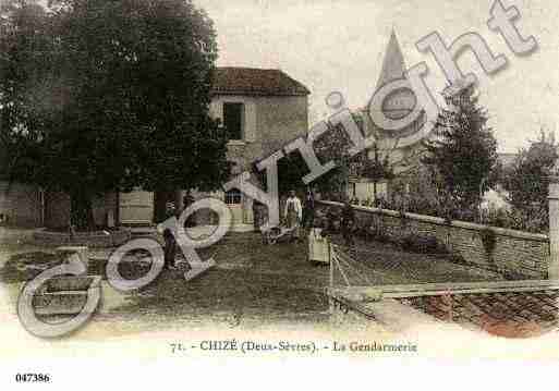 Ville de CHIZE, carte postale ancienne