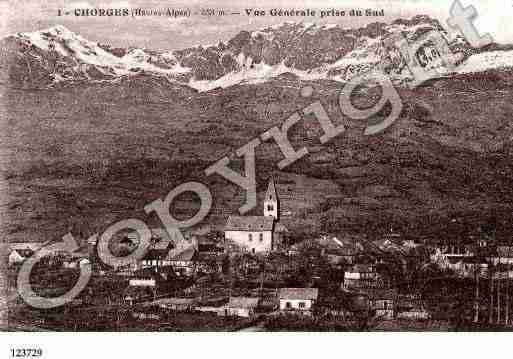 Ville de CHORGES, carte postale ancienne