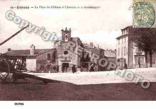 Ville de GORDES, carte postale ancienne