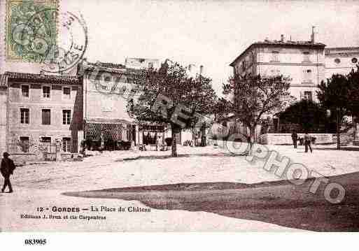 Ville de GORDES, carte postale ancienne