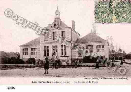 Ville de HERMITES(LES), carte postale ancienne