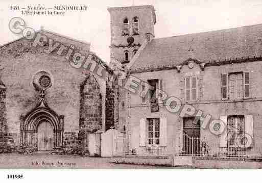 Ville de MENOMBLET, carte postale ancienne