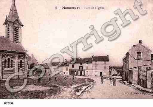 Ville de MENUCOURT, carte postale ancienne