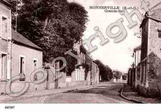 Ville de MONNERVILLE, carte postale ancienne