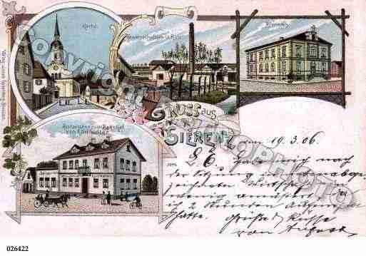 Ville de SIERENTZ, carte postale ancienne