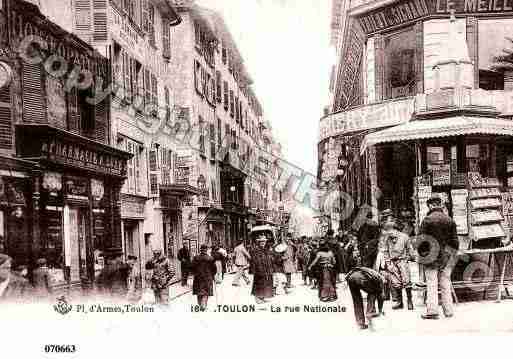 Ville de TOULON, carte postale ancienne