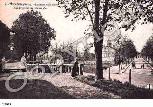 Ville de VERNEUILSURAVRE, carte postale ancienne