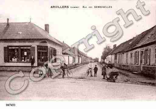 Ville de ARVILLERS, carte postale ancienne