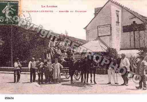 Ville de BAGNOLSLESBAINS, carte postale ancienne